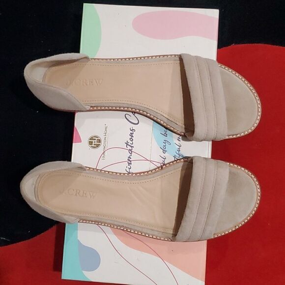 J. Crew Suede Sandals Size 6.5 - Picture 2 of 10
